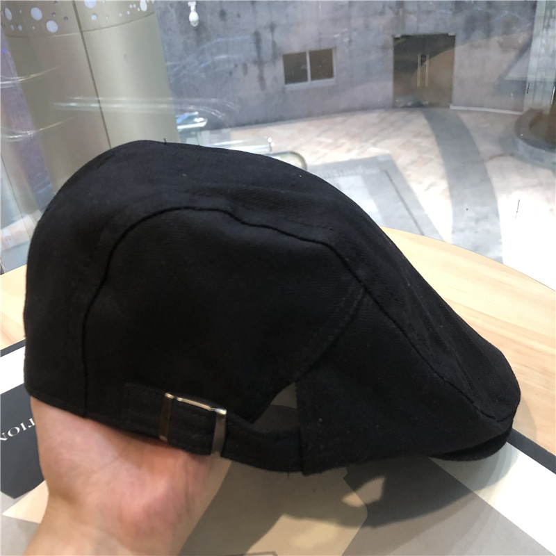 蹦迪潮帽~纯色日系反戴复古前进帽女初秋薄款百搭鸭舌画家贝雷帽帽子