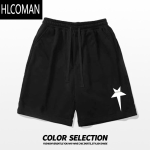HLCOMANins国潮牌美式外穿运动短裤男夏季大裤衩直筒百搭大码五分裤