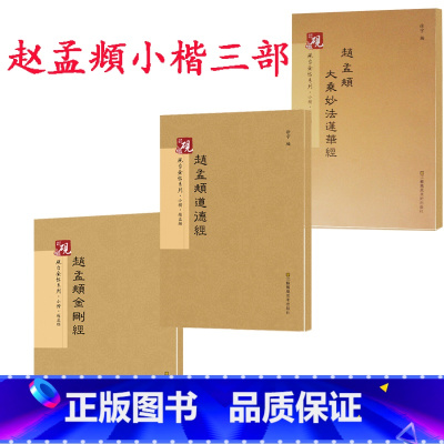 [正版]赵孟頫小楷道德经+大乘妙法莲华经共3本 赵孟俯楷书字帖 毛笔书法字帖 附释文 江苏凤凰美术出版社