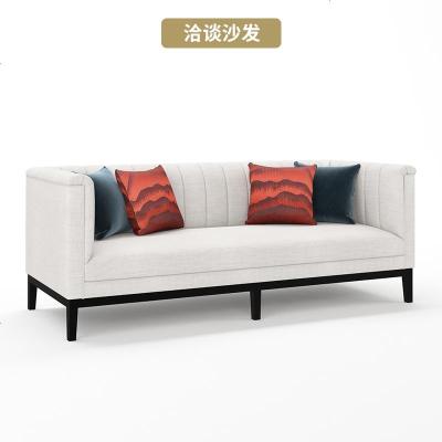 新中式轻奢售楼处洽谈桌椅组合现代简约样板房售楼部工程家具定制