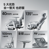 爱果乐人体工学椅电脑椅家用舒适久坐办公椅电竞座椅转椅学习椅子