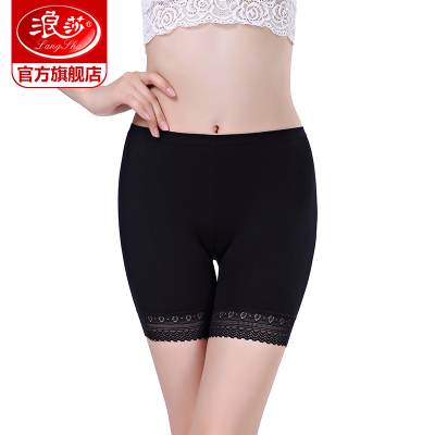 浪莎安全裤防走光女夏秋可外穿蕾丝薄款打底裤大码不卷边无痕保险裤