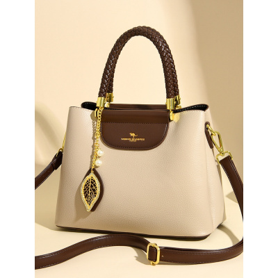 新款轻奢女包金叶流苏时尚大气手提包女士简约百搭单肩斜挎包