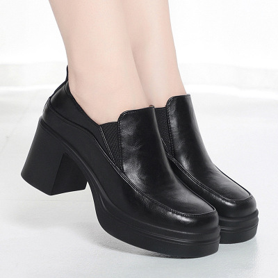 新款高跟鞋复古风一脚蹬单鞋