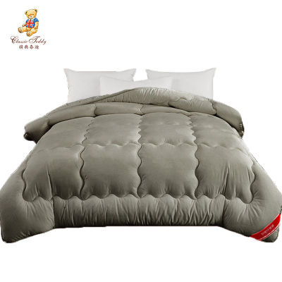 ClassicTeddy/精典泰迪磨毛压花冬被220*240CM总重7斤灰色TD-ty01灰色220×240cm