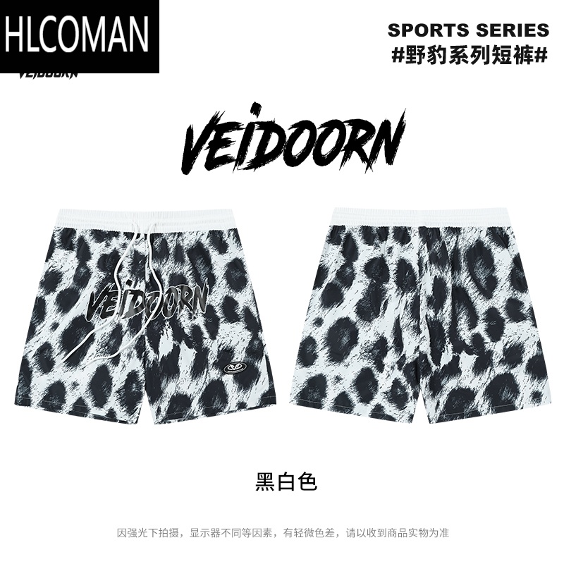 HLCOMAN野豹运动短裤男篮球美式跑步训练四分裤潮牌夏薄款梭织休闲裤