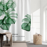 北欧风格ins浴帘防水布卫生间隔断挂帘子浴室淋浴屏风套装免打孔