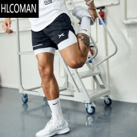 HLCOMAN假美式高弹运动裤男健身跑步速干三分训练短裤套装