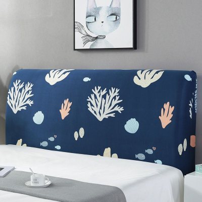 床头罩套床头套软包防尘罩靠背罩子保护套1.8米弹力布1.5床北欧风 珊瑚 2.0米(适合1.9-2.1米床头使用)