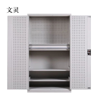 文灵工具柜加厚铁皮储物柜工厂车间用带抽屉汽修多功能收纳柜通门内一抽柜灰白色
