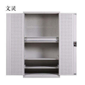 文灵工具柜加厚铁皮储物柜工厂车间用带抽屉汽修多功能收纳柜通门内一抽柜灰白色
