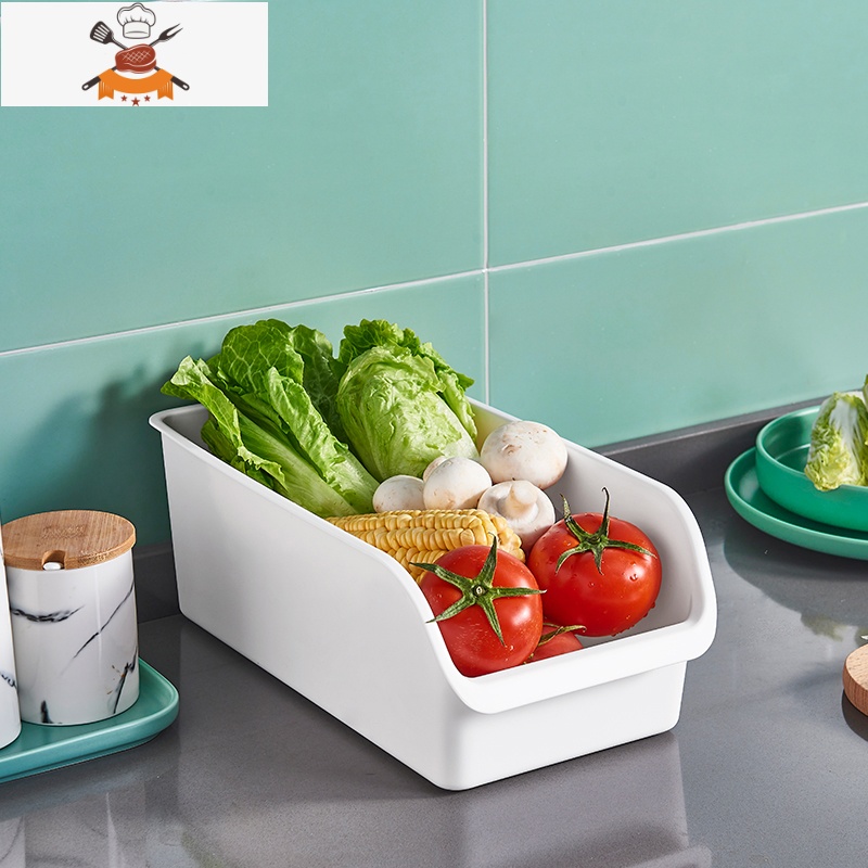 冰箱收纳器厨房鸡蛋收纳盒置物抽屉式食物食品蔬菜储物整理专用 敬平 一个装[象牙白加厚款]厨房收纳盒