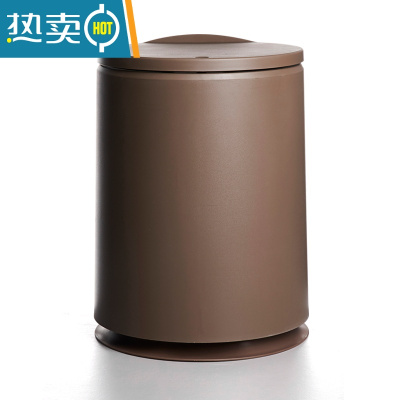 敬平家用塑料新款双层轻奢简约风客厅卧室按压式北欧圾大号有盖垃圾桶