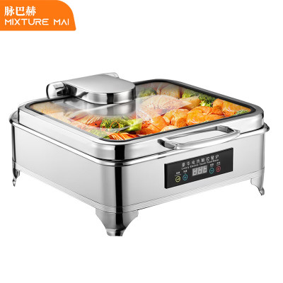 脉巴赫 标准款保温餐炉布菲炉 数显温控正方形液压餐炉MBH-KY-BZ40-Z
