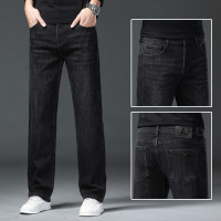 JEEP SPIRIT黑灰色宽松直筒长裤男士工装裤休闲长裤子