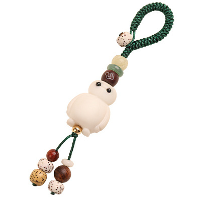 婴婴（YINGYING）象牙果萌神大白钥匙扣创意菩提子简约汽车钥匙挂件男女可爱挂饰链