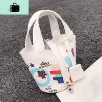 手提可爱迷你韩版小包包2020新款潮斜挎单肩手绘涂鸦菜篮子水桶包NEW LAKE女士单肩包