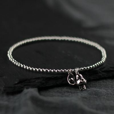 原创银饰925古风森系简约个性转运脚链女纯银脚踝链招财猫送女朋友老婆情人节七夕生日礼物