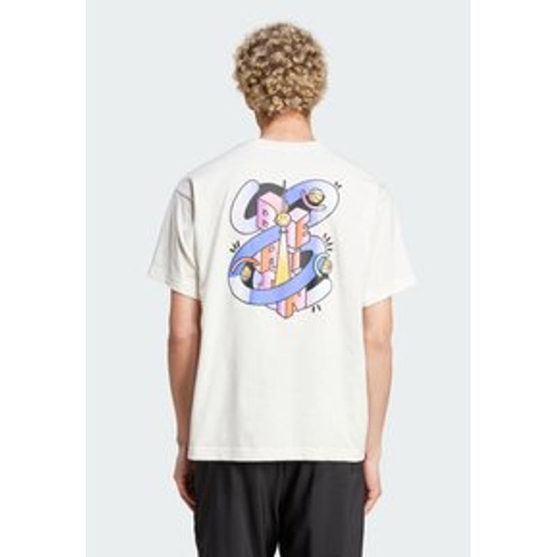 Adidas男士运动印花T恤简约时尚透气休闲短袖衫
