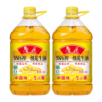 鲁花5S压榨一级花生油4L*2物理压榨香味浓郁用量省