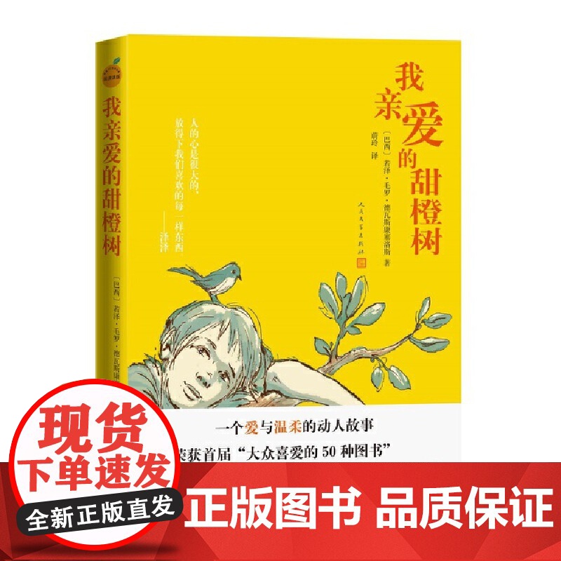 正版 我亲爱的甜橙树 德瓦斯康塞洛斯著 儿童成长小说儿童文学二三四五六年级小学生课外阅读书籍正版人民文学出版社
