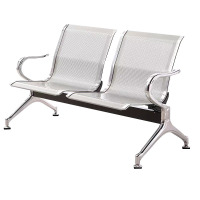 晋舰 钢制排椅机场椅加固加厚医院长椅候诊椅连排输液等候椅 B款双人位