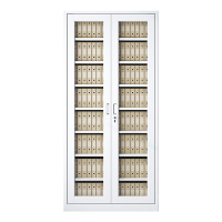 利特莱依凭证柜会计收纳柜财务档案柜资料柜加厚文件柜办公室带锁铁皮柜通玻柜八层