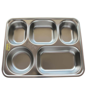 金迪乐不锈钢分格快餐盒餐盘