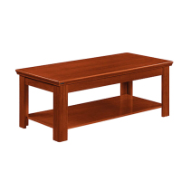 合祥源 办公实木茶几简约商务沙发组合茶几双层长形茶几木质长茶几 1200*600*450mm/张