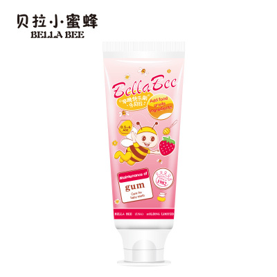 贝拉小蜜蜂(BELLABEE)婴幼儿特安蜂胶防蛀牙育(草莓味)65g儿童护理婴童牙膏0.5-6岁