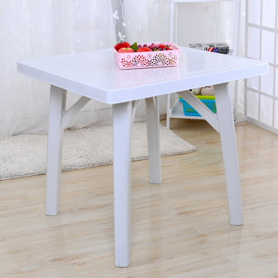 户外椅子塑料桌子沙滩休闲椅塑料桌椅大排档塑料椅子 80正方桌(无档)