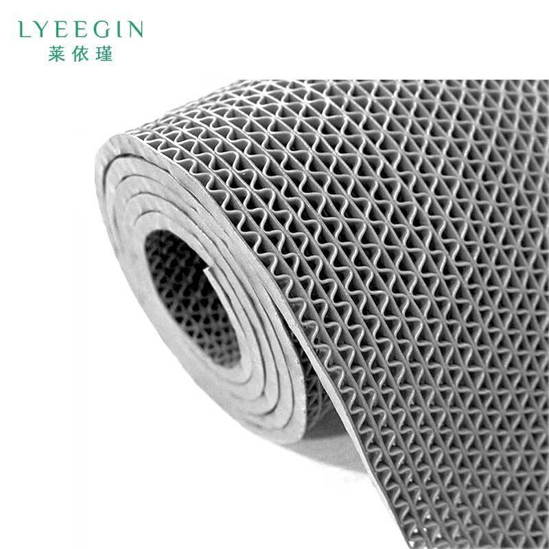 莱依瑾 LYEEGIN S型镂空地垫 灰色宽1.6m(厚4.5mm)米