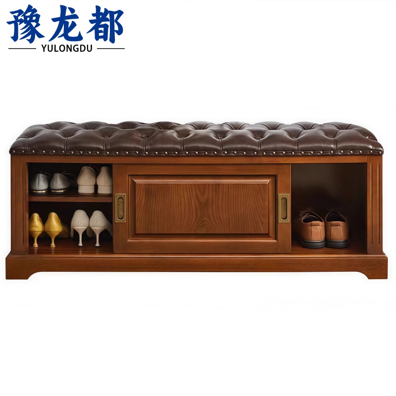 豫龙都 换鞋凳 实木 个
