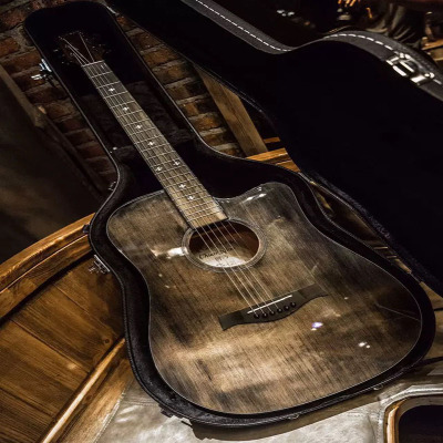 炎黄厂家吉他批发单板吉他41寸民谣木吉他亮光guitar面单电箱