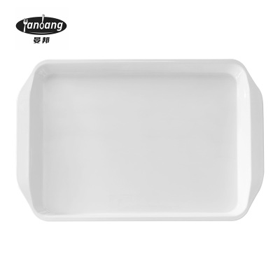 晏邦 密胺双耳托盘 16.8寸 427*298*26mm 1个