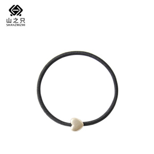 山之只 简约头绳基础弹力发圈 黑色 根