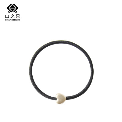 山之只 简约头绳基础弹力发圈 黑色 根