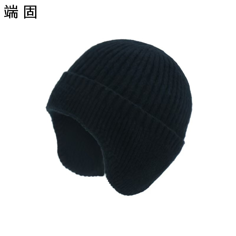 端固 保暖加绒加厚护耳套头针织帽sa3/顶
