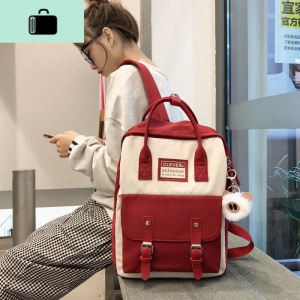 双肩2020年新款15.6寸百搭大容量书包女可装电脑包14寸大学生背包NEW LAKE女士双肩包