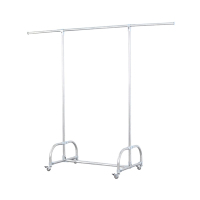 翌嘉YJ-CI-304 304不锈钢晾衣架移动伸缩单杆式晒衣架 不可升降高度款 800*520*1450