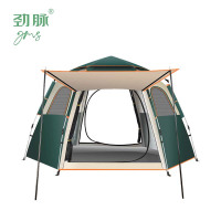 劲脉 露营帐篷 墨绿-240*210*135CM+防潮垫 顶