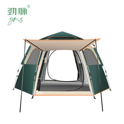 劲脉 露营帐篷 墨绿-240*210*135CM+防潮垫 顶