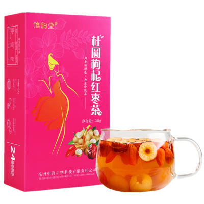 谯韵堂桂圆枸杞红枣茶300g/盒大份量红枣桂圆枸杞茶20包桂圆枸杞红枣茶300g精盒装