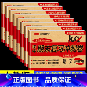 全套3册 语文数学英语 八年级下 [正版]八年级下册试卷测试卷全套8册 初二下学期语文数学英语历史地理物理生物道德与法治