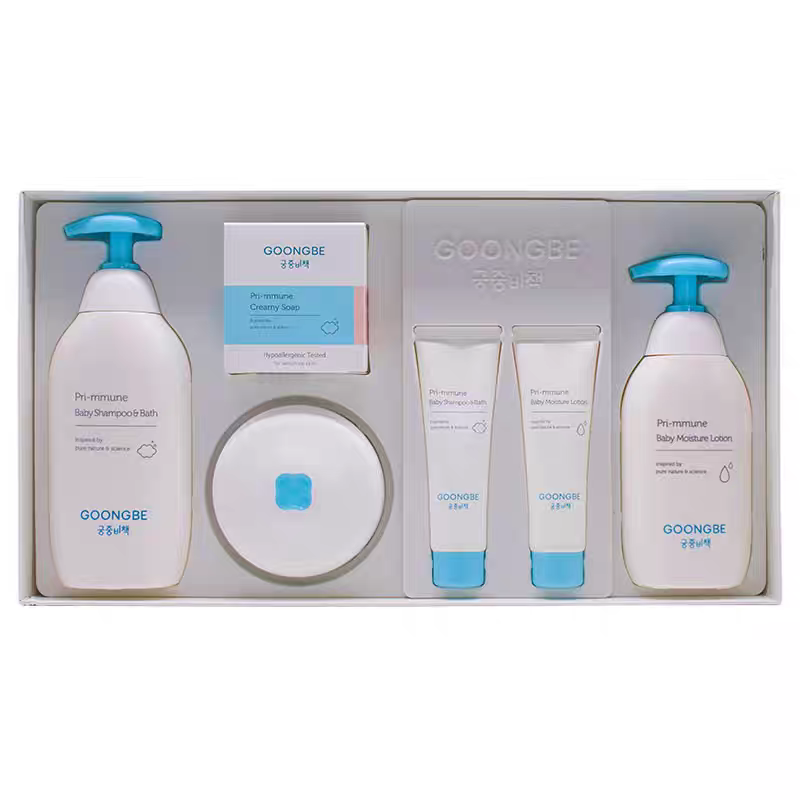 韩国宫中秘策婴幼儿童洗护套装新生宝宝洗发水沐浴身体乳面霜套盒