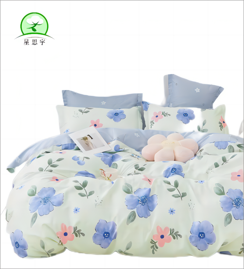 星思宇 全棉高密AB版环保印染四件套2*2.3m/套