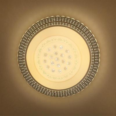 圆形欧式水晶灯led吸顶灯大气客厅灯具温馨圆灯卧室灯饰大厅灯1米_2