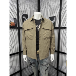 潮流长袖冲锋男士秋款新款夹克外套帅气工装衬衣时尚青年上衣