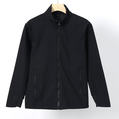 男装复合摇粒绒冲锋衣内胆户外早侣运动立领纯色百搭夹克外套