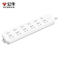 公牛 新国标插座/接线板 超功率保护插座 GN-313 6位分控 5米